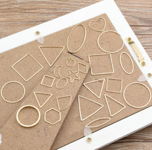 Load image into Gallery viewer, DIY Jewelry Making Geometric Triangle Copper Gold Earrings Minimalist Accessories Materials Hand Made Closed Circle Pendants