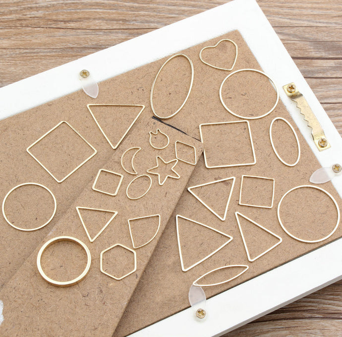 DIY Jewelry Making Geometric Triangle Copper Gold Earrings Minimalist Accessories Materials Hand Made Closed Circle Pendants