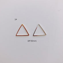 Load image into Gallery viewer, DIY Jewelry Making Geometric Triangle Copper Gold Earrings Minimalist Accessories Materials Hand Made Closed Circle Pendants