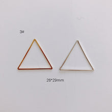 Load image into Gallery viewer, DIY Jewelry Making Geometric Triangle Copper Gold Earrings Minimalist Accessories Materials Hand Made Closed Circle Pendants