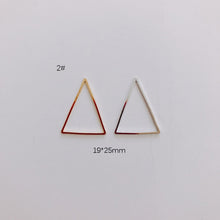 Load image into Gallery viewer, DIY Jewelry Making Geometric Triangle Copper Gold Earrings Minimalist Accessories Materials Hand Made Closed Circle Pendants