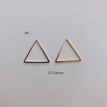 Load image into Gallery viewer, DIY Jewelry Making Geometric Triangle Copper Gold Earrings Minimalist Accessories Materials Hand Made Closed Circle Pendants