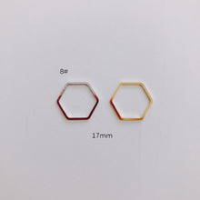 Load image into Gallery viewer, DIY Jewelry Making Geometric Triangle Copper Gold Earrings Minimalist Accessories Materials Hand Made Closed Circle Pendants