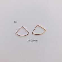 Load image into Gallery viewer, DIY Jewelry Making Geometric Triangle Copper Gold Earrings Minimalist Accessories Materials Hand Made Closed Circle Pendants