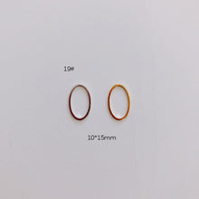 Load image into Gallery viewer, DIY Jewelry Making Geometric Triangle Copper Gold Earrings Minimalist Accessories Materials Hand Made Closed Circle Pendants