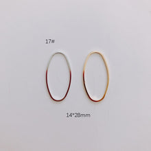 Load image into Gallery viewer, DIY Jewelry Making Geometric Triangle Copper Gold Earrings Minimalist Accessories Materials Hand Made Closed Circle Pendants