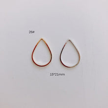 Load image into Gallery viewer, DIY Jewelry Making Geometric Triangle Copper Gold Earrings Minimalist Accessories Materials Hand Made Closed Circle Pendants