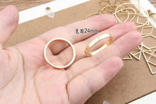 Load image into Gallery viewer, DIY Jewelry Making Geometric Triangle Copper Gold Earrings Minimalist Accessories Materials Hand Made Closed Circle Pendants