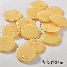Load image into Gallery viewer, Spring gold powder gold foil round acrylic DIY hand-made earrings and Earrings materials accessories