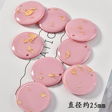 Load image into Gallery viewer, Spring gold powder gold foil round acrylic DIY hand-made earrings and Earrings materials accessories