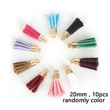 Load image into Gallery viewer, 10~50pcs Mixed Cotton Silk Polyester Flower Tassel Charm Pendant hand made for Drop Earring Jewelry Findings DIY Craft Making