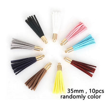 Load image into Gallery viewer, 10~50pcs Mixed Cotton Silk Polyester Flower Tassel Charm Pendant hand made for Drop Earring Jewelry Findings DIY Craft Making