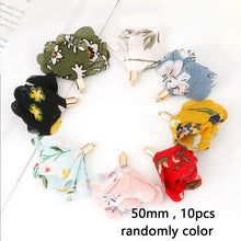 Load image into Gallery viewer, 10~50pcs Mixed Cotton Silk Polyester Flower Tassel Charm Pendant hand made for Drop Earring Jewelry Findings DIY Craft Making