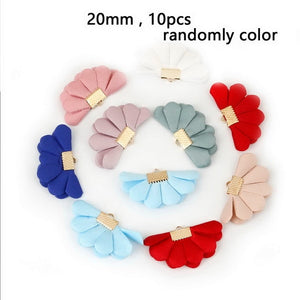 10~50pcs Mixed Cotton Silk Polyester Flower Tassel Charm Pendant hand made for Drop Earring Jewelry Findings DIY Craft Making